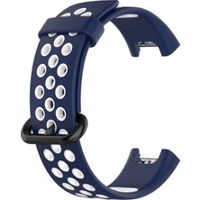 Kny Xiaomi Mi Watch Lite 2 Için Delikli 2 Renkli Spor Silikon Kordon-Kayış