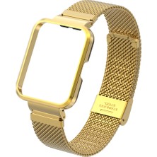 Kny Xiaomi Mi Watch Lite 2 Için Hasır Desenli Metal Kordon-Kayış