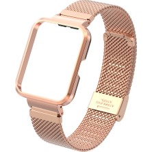 Kny Xiaomi Mi Watch Lite 2 Için Hasır Desenli Metal Kordon-Kayış