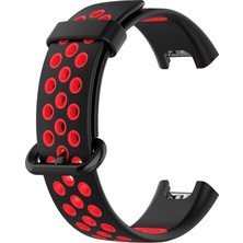Kny Xiaomi Mi Watch Lite 2 Için Delikli 2 Renkli Spor Silikon Kordon-Kayış