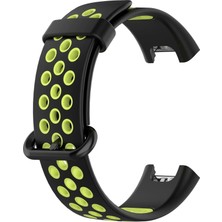 Kny Xiaomi Mi Watch Lite 2 Için Delikli 2 Renkli Spor Silikon Kordon-Kayış