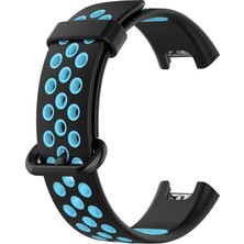 Kny Xiaomi Mi Watch Lite 2 Için Delikli 2 Renkli Spor Silikon Kordon-Kayış