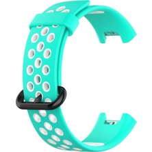 Kny Xiaomi Mi Watch Lite 2 Için Delikli 2 Renkli Spor Silikon Kordon-Kayış