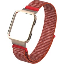 Kny Xiaomi Mi Watch Lite Için Hasır Desenli Kasalı Kumaş Kordon-Kayış