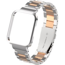 Kny Xiaomi Redmi Watch Için Klasik Model Kasalı Metal Kordon-Kayış