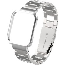Kny Xiaomi Redmi Watch Için Klasik Model Kasalı Metal Kordon-Kayış