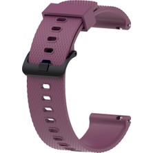 Kny Samsung Galaxy Watch Active 2 44 mm  (20 Mm) Için Baklava Desenli Klasik Renkli Silikon Kordon-Kayış