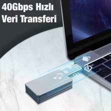 Coofbe 40GBPS Type-C To Type-C Çevirici Adaptör USB 4 Yüksek Hızda Veri Aktarım Kiti Type-C To Type