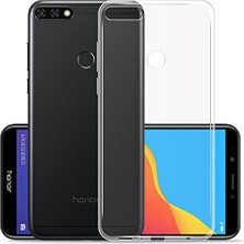 Kvy Huawei Honor 7c Kamera Korumalı Süper Silikon Kılıf Ekran Koruyucu