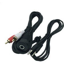 BK Teknoloji Su Geçirmez Panel Tipi 2/rca To 3.5 mm Aux Kablo