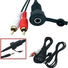 BK Teknoloji Su Geçirmez Panel Tipi 2/rca To 3.5 mm Aux Kablo