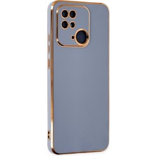 Aqua Aksesuar Xiaomi Poco C40 Kılıf Özel Tasarım Fit Kalıp Lüx Dizayn Silikon Kapak - Mavi