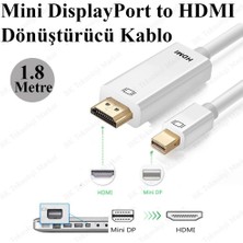 BK Teknoloji Yükskek Kalite Mini Displayport (Thunderbolt) To HDMI Dönüştürücü Kablo