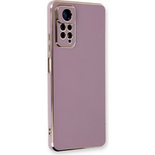 Aqua Aksesuar Xiaomi Redmi Note 11 Pro Kılıf Özel Tasarım Fit Kalıp Lüx Dizayn Silikon Kapak - Mor