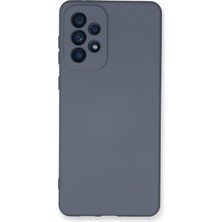 Aqua Aksesuar Samsung Galaxy A73 5g Kılıf Lansman Içi Kadife Lüx Tasarım Silikon Kapak - Gri