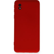 Aqua Aksesuar Samsung Galaxy A01 Core Kılıf Lansman Içi Kadife Lüx Tasarım Silikon Kapak - Kırmızı
