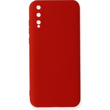 Aqua Aksesuar Huawei P Smart S Kılıf Lansman Içi Kadife Lüx Tasarım Silikon Kapak - Kırmızı