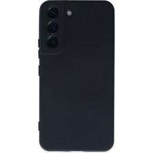 Aqua Aksesuar Samsung Galaxy S22 Kılıf Lansman Içi Kadife Lüx Tasarım Silikon Kapak - Lacivert