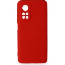 Aqua Aksesuar Xiaomi Mi 10T Kılıf Lansman Içi Kadife Lüx Tasarım Silikon Kapak - Kırmızı