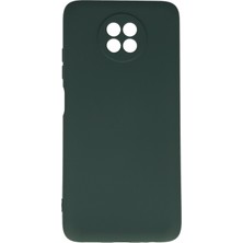 Aqua Aksesuar Xiaomi Redmi Note 9 5g Kılıf Lansman Içi Kadife Lüx Tasarım Silikon Kapak - Koyu Yeşil