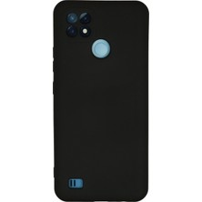 Aqua Aksesuar Realme C21 Kılıf Lansman Içi Kadife Lüx Tasarım Silikon Kapak - Siyah