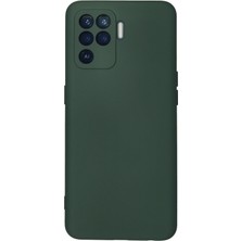 Aqua Aksesuar Oppo Reno 5 Lite Kılıf Lansman Içi Kadife Lüx Tasarım Silikon Kapak - Koyu Yeşil
