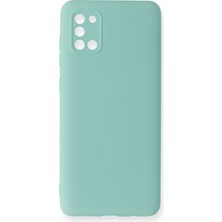 Aqua Aksesuar Samsung Galaxy A31 Kılıf Lansman Içi Kadife Lüx Tasarım Silikon Kapak - Turkuaz