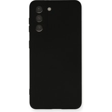Aqua Aksesuar Samsung Galaxy S21 Kılıf Lansman Içi Kadife Lüx Tasarım Silikon Kapak - Siyah