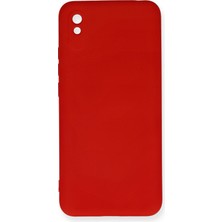 Aqua Aksesuar Xiaomi Redmi 9A Kılıf Lansman Içi Kadife Lüx Tasarım Silikon Kapak - Kırmızı