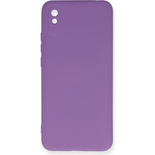 Aqua Aksesuar Xiaomi Redmi 9A Kılıf Lansman Içi Kadife Lüx Tasarım Silikon Kapak - Mor