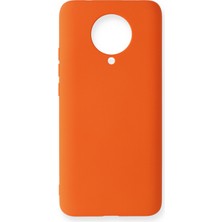 Aqua Aksesuar Xiaomi Redmi K30 Pro Kılıf Lansman Içi Kadife Lüx Tasarım Silikon Kapak - Turuncu