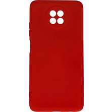 Aqua Aksesuar Xiaomi Redmi Note 9 5g Kılıf Lansman Içi Kadife Lüx Tasarım Silikon Kapak - Kırmızı