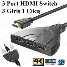 BK Teknoloji 3 Port HDMI Switcher 3 Giriş 1 Çıkışlı HDMI Otomatik Switch