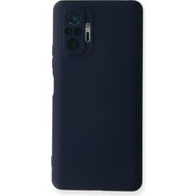 Aqua Aksesuar Xiaomi Redmi Note 10 Pro Kılıf Lansman Içi Kadife Lüx Tasarım Silikon Kapak - Lacivert