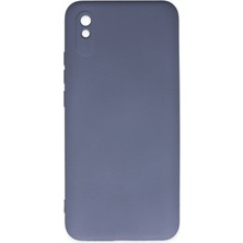 Aqua Aksesuar Xiaomi Redmi 9A Kılıf Lansman Içi Kadife Lüx Tasarım Silikon Kapak - Gri