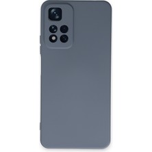 Aqua Aksesuar Xiaomi Redmi Note 11 Pro Plus 5g Kılıf Lansman Içi Kadife Lüx Tasarım Silikon Kapak - Gri