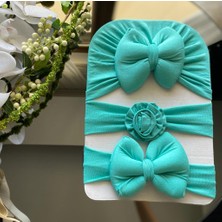 Cherub Accessories Kız Bebek Fiyonklu Bone Bandana 3lü Set