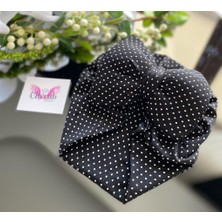 Cherub Accessories Kız Bebek Fiyonklu Bone Siyah Noktalı