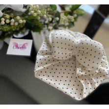 Cherub Accessories Kız Bebek Fiyonklu Bone Ekru Noktalı