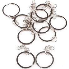 Simisso Zincirli Anahtarlık Halkası 5 cm 10'lu Gümüş