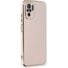 Aqua Aksesuar Xiaomi Redmi Note 10S Kılıf Özel Tasarım Fit Kalıp Lüx Dizayn Silikon Kapak - Pembe