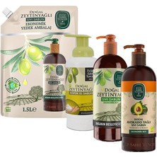 Eyüp Sabri Tuncer Sıvı Sabun Zeytinyağlı 750 ml ve 1500 Ml, Sıvı Sabun Avokado Yağlı ve Köpük El Sabunu Zeytinyağlı