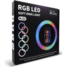 Blic Bld-05 Rgb LED Soft Rıng Lıght MJ33 +  Trıpod Ayak Telefon Tutucu + Kumanda