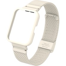Kny Xiaomi Redmi Watch 2 Lite Için Hasır Desenli Metal Kordon-Kayış