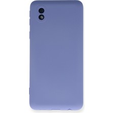Aqua Aksesuar Samsung Galaxy A01 Core Kılıf Lansman Içi Kadife Lüx Tasarım Silikon Kapak - Lila