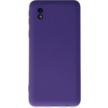 Aqua Aksesuar Samsung Galaxy A01 Core Kılıf Lansman Içi Kadife Lüx Tasarım Silikon Kapak - Mor