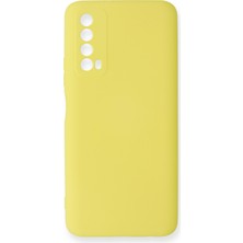 Aqua Aksesuar Huawei P Smart 2021 Kılıf Lansman Içi Kadife Lüx Tasarım Silikon Kapak - Sarı