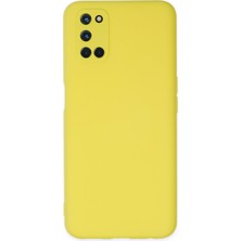 Aqua Aksesuar Oppo A72 Kılıf Lansman Içi Kadife Lüx Tasarım Silikon Kapak - Sarı