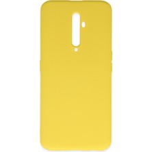 Aqua Aksesuar Oppo Reno 2z Kılıf Lansman Içi Kadife Lüx Tasarım Silikon Kapak - Sarı