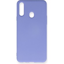 Aqua Aksesuar Samsung Galaxy A20S Kılıf Lansman Içi Kadife Lüx Tasarım Silikon Kapak - Lila